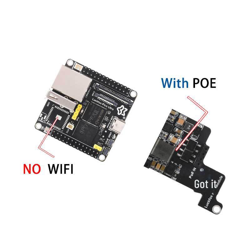 Микрофон Luckfox Pico Ultra, аудиомодуль WiFi6 PoE RV1106 с 8 ГБ eMMC.