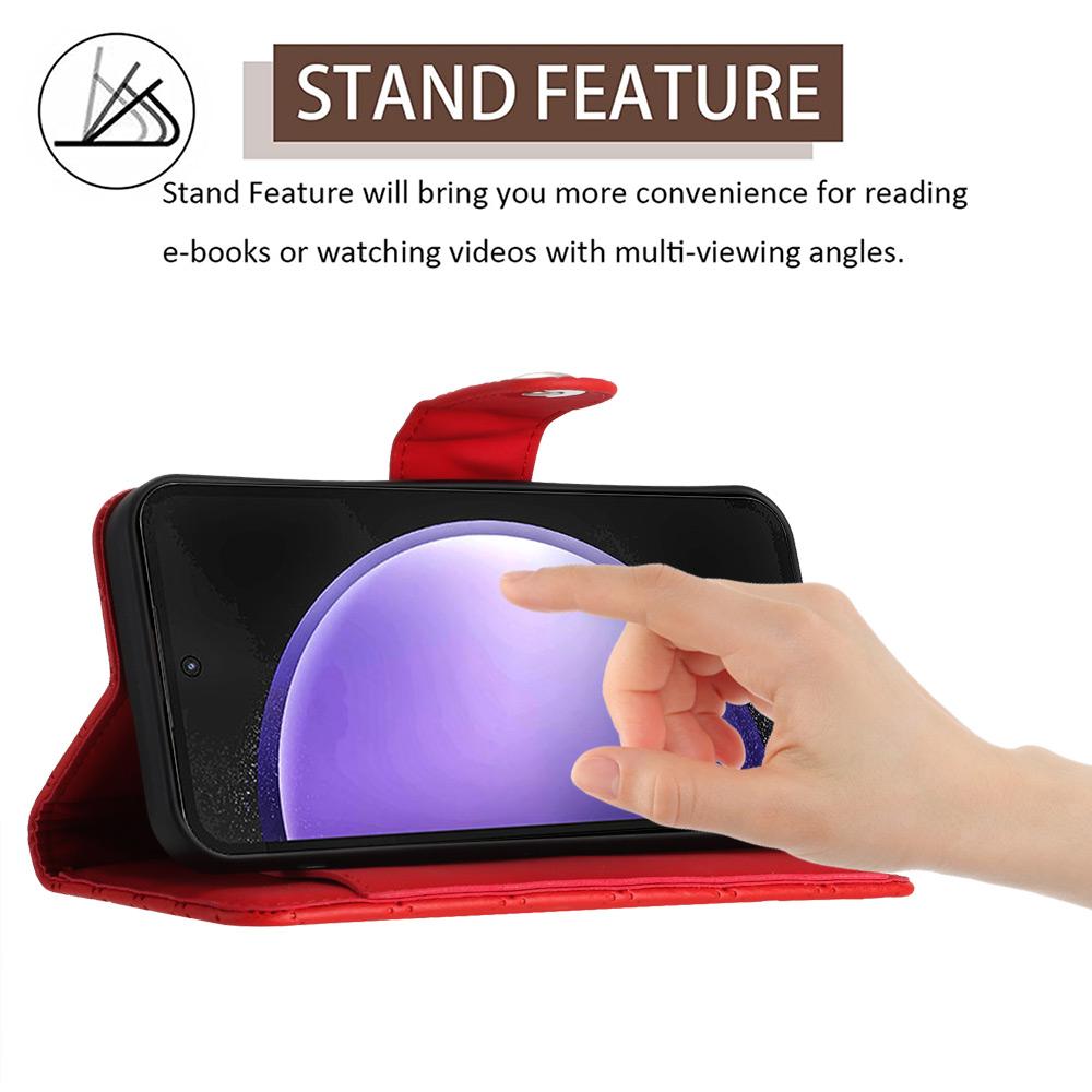 Чехол-кошелек из 6-цветной искусственной кожи с узором в ромбовидную клетку для Samsung Galaxy S Series(С6-С25).Серия А(А01-А73).Серия Galaxy F/M...