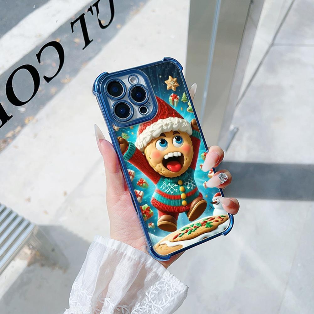 Чехлы для телефонов Ae108 Happy New Year Merry Christmas из гальванизированного ТПУ для Xiaomi 11 Lite Redmi Note 13 Pro 12C 9S 14C Huawei с защитой на четыре угла
