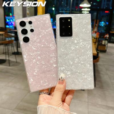 KEYSION Чехол с рисунком ракушки для Samsung S22 Ultra 5G S21 FE S20+ Plus, женский противоударный чехол для телефона Galaxy Note 10 Plus