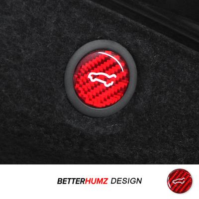 Для Tesla 2019- Модель 3 Хайленд 2026 Модель Y Джунипер Углеродное Волокно Задняя Крышка Багажника Кнопка Переключателя Накладка Стикер Аксессуар для Салона Автомобиля
