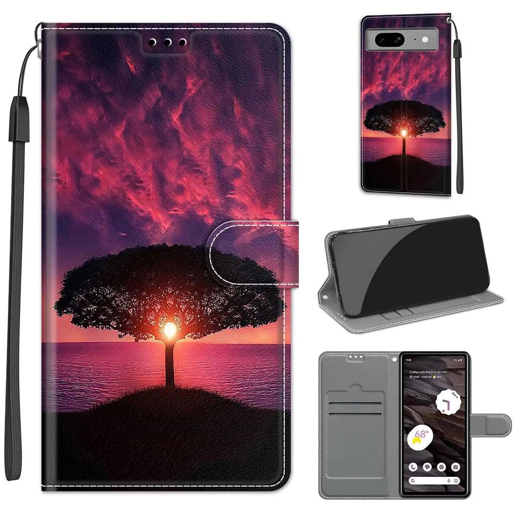 Милый кошелек-чехол с бабочкой для Google Pixel 8 Pro 7 Pro 7A 6 Pro 6A Pixel8 Pixel7 Магнитная книжка Кожаный слот для карт Чехол для телефона