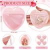 50Pcs Pink Heart-shaped Translucent PVC Ziplock Bag Women's Jewelry Storage Sealing Bag Wedding Candy Souvenir Gift Packaging