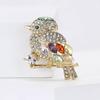 Sparkling Rhinestone Bird Brooches Vintage Alloy Animal Pins Banquet Party Accessories Suitable for Women and Men