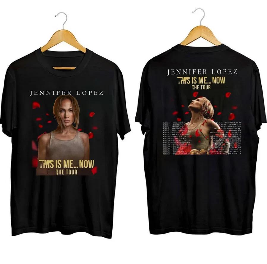 Футболка Дженнифер Лопес 2024 This Is Me Now Tour, Тяжелая футболка JLO, Высококлассная роскошь, Для мужчин и женщин, Топ Y2k