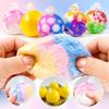 Gradient Colors Rainbow Crispy Balls Soft Decompression Pinch Toy  Office Home Relaxation