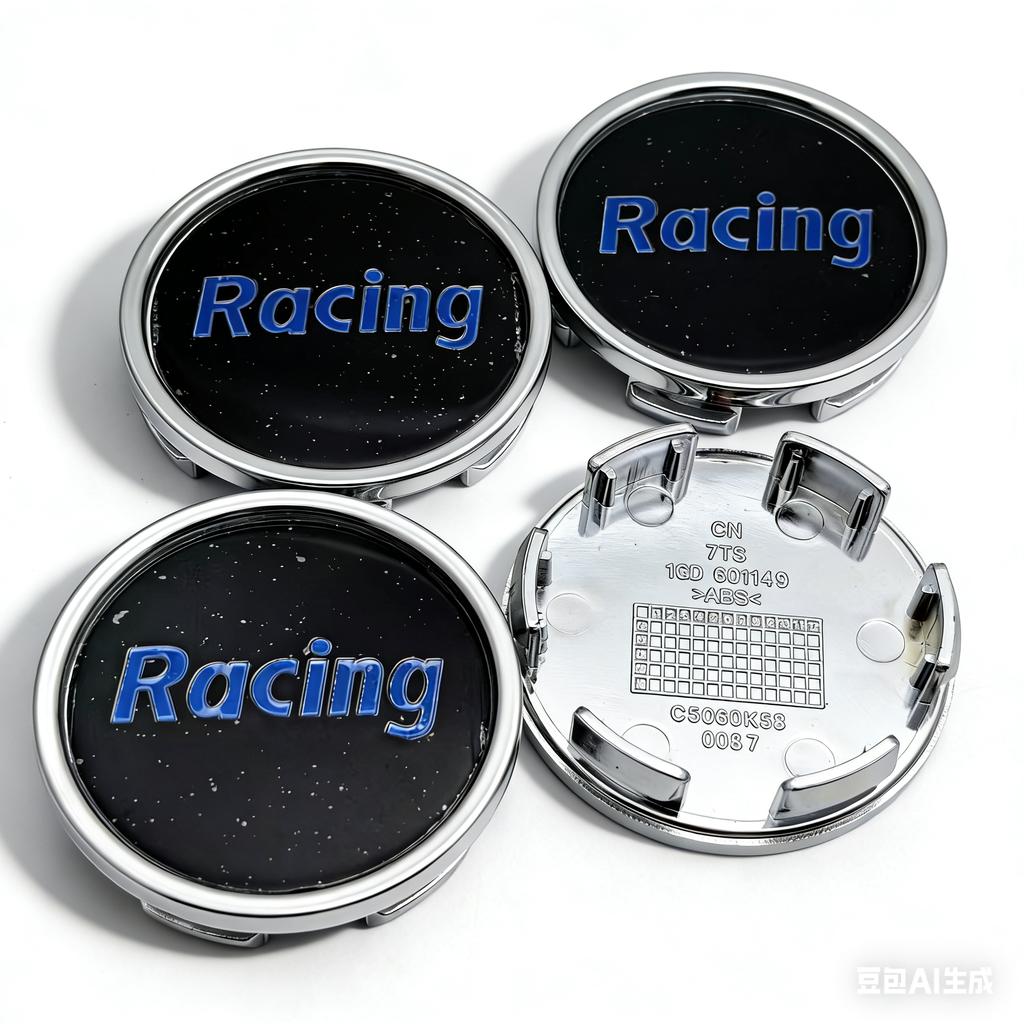 4pcs Racing Letter Sport Logo Emblem Car Wheel Center Caps 58MM Clips 53MM Wheels Hub Cap Rim Hubcaps Dust Cover Car Accessories