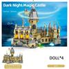 564 шт., волшебный замок темной ночи, строительные блоки, вид на город, модель сказочного замка, украшение из кирпичей, детские рождественские подарки