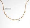 Minimalist  Stainless Steel Gold Plated Chain Necklace With Beads High Quality Charm Bracelet  for Women