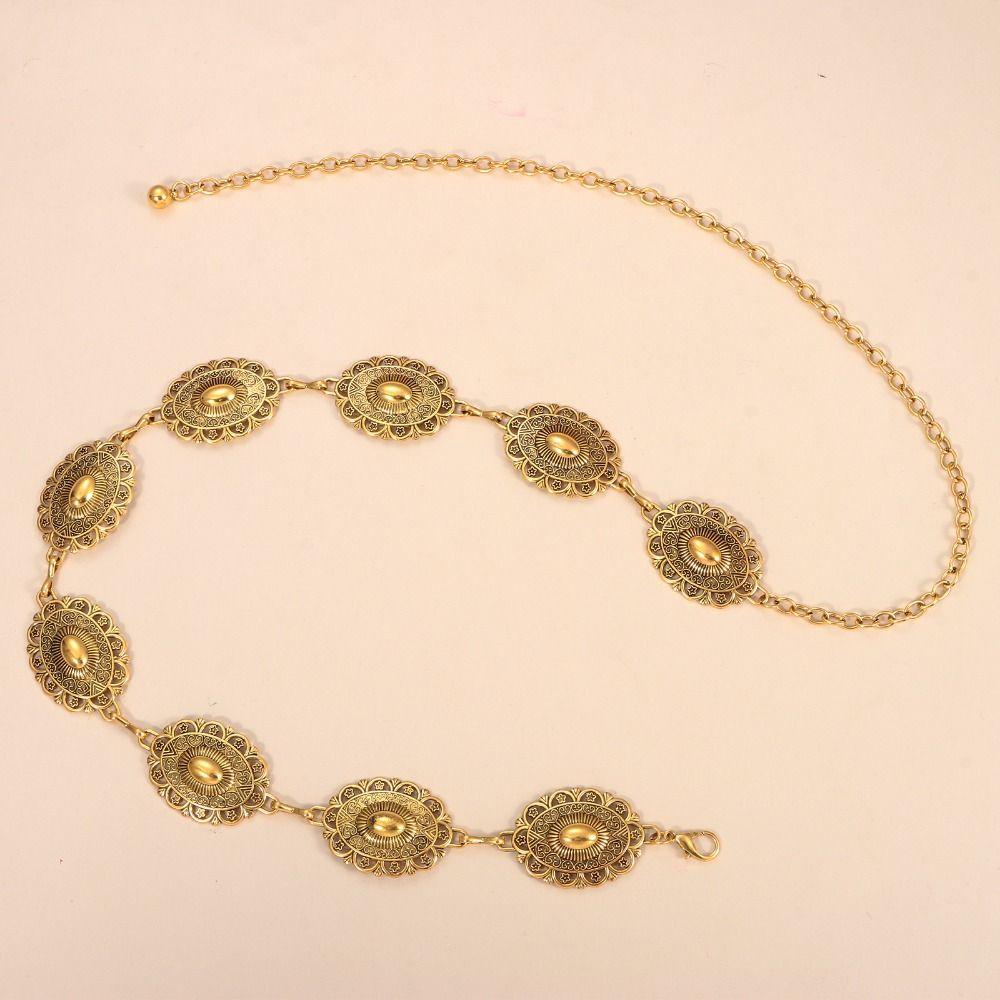 Skinny Chain Belt Adjustable Decorated Waist Belt Metal Waist Chain Belt for Dresses/Jeans/Sweater