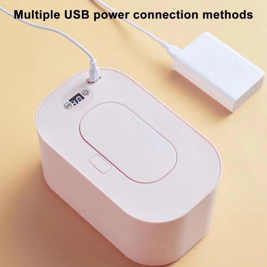 Подогреватель детских салфеток Портативный подогреватель влажных салфеток со светодиодным дисплеем Регулируемая салфетка