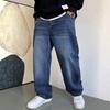 Американский уличный стильный потертый модный джинсы мужские весна лето новый ретро трендовый бренд свободные прямые брюки