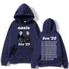 O-Oasis Live 25 Tour Hoodies Rock Band Punk Men Women Clothing Fashion Hip Hop Long Sleeves Hooded Sweatshirt Oversized Pullover