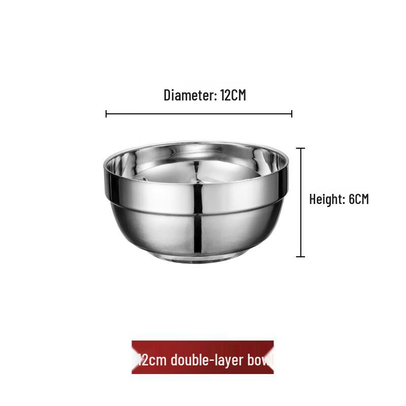 Двухслойная антиожоговая миска SuLi из нержавеющей стали 304
