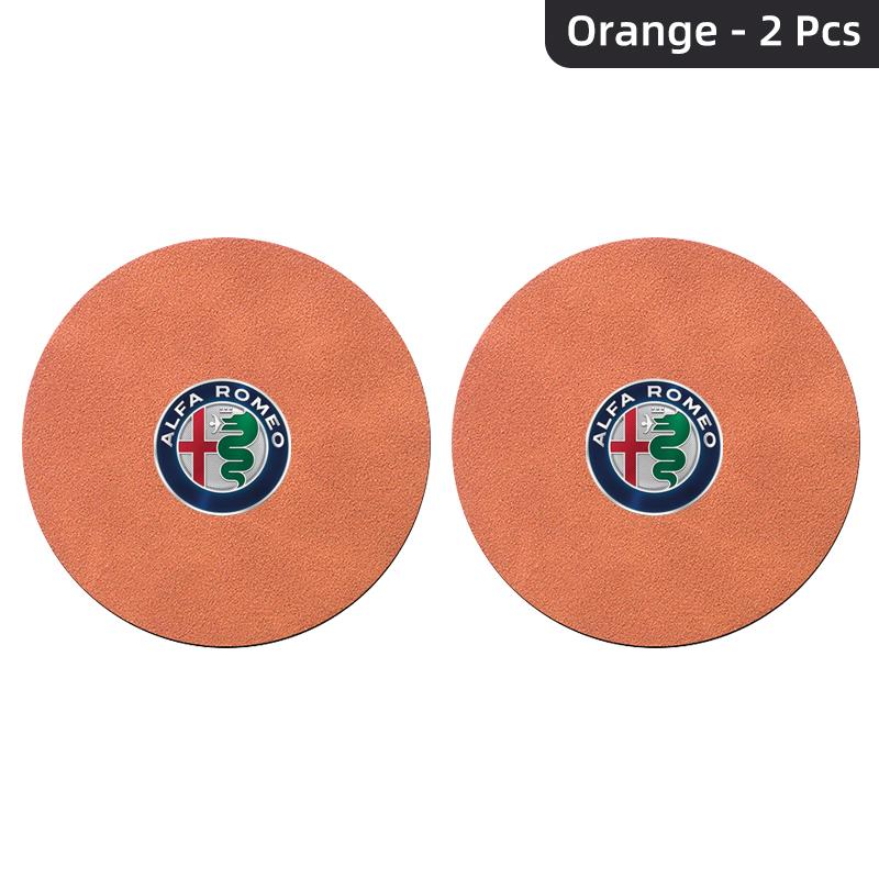 LMRGZ1 For Alfa Romeo Car Anti-slip Water Cup Heat Insulation Mat Suede Decor Coaster For Alfa Romeo Giulietta GT 159 147 156 Mito Brer