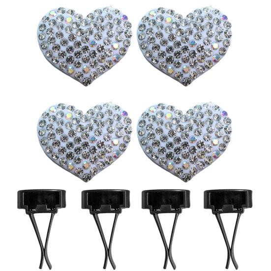 4 шт. автомобильный освежитель воздуха со сверкающими стразами, элегантное украшение автомобиля, зажим для ароматерапии для поездки с красивым ароматом