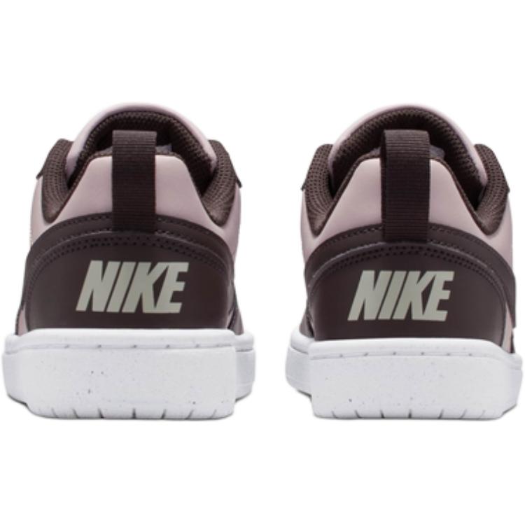 Nike Court Borough Low Recraft Классические Универсальные Низкие Детские Кеды для Скейтбординга Детские Кроссовки Черно-Розовые DV5456-601