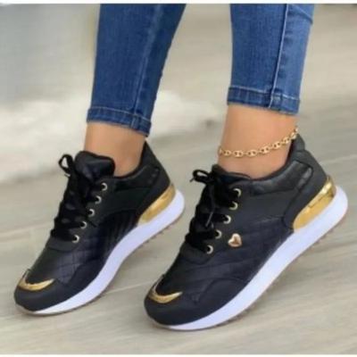 Женская осенняя новая модная ПУ обувь на шнуровке с нескользящей плоской подошвой спортивная обувь для отдыха на открытом воздухе удобная походная женская обувь