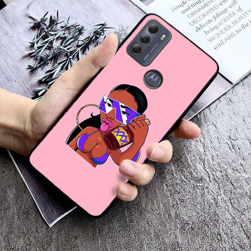 Чехол Black Head girl для Motorola Moto EDGE 20pro Edge 20lite E6 E7 Cover GSTYLUS GPLAY GPOWER G 5G PLUS G30 G100 cases Funda