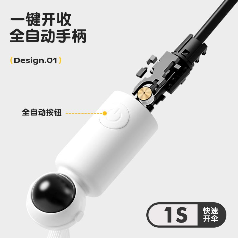 Новый 8-спицевый трехсекционный виниловый детский зонт с безопасными уголками, автоматический зонт с ручкой в виде космонавта