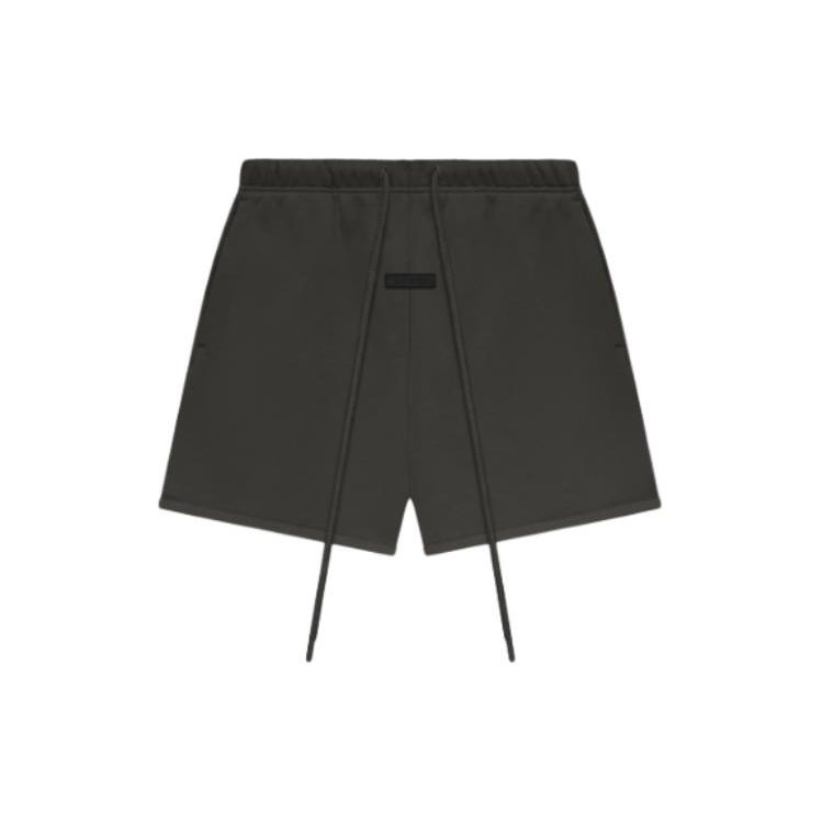 Fear of God Essentials SS24 Шорты-худи с принтом букв На шнурке Средняя посадка Прямые Американские Плотные Повседневные шорты для мужчин Чернильный черный 160SP242000F