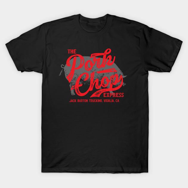 Men Black Print T-shirt The Pork Chop Express No-Cut Transfer Paper Print Cotton Tshirt
