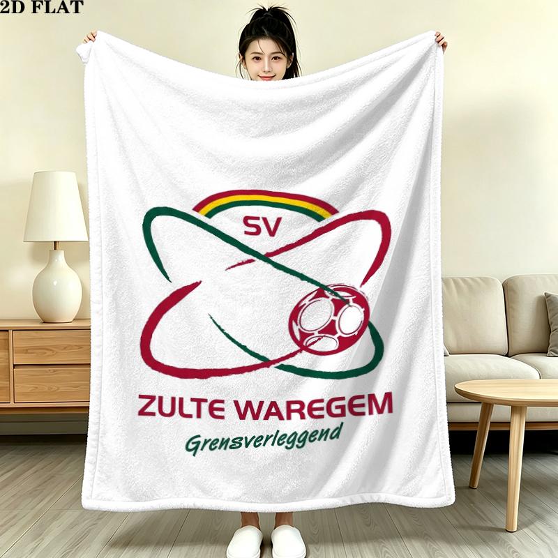 Sv Zulte Waregem Print Flannel Blanket, High quality Comfortable for All Seasons, Home Decor, Warmth and Comfort, Perfect for Christmas Gifts
