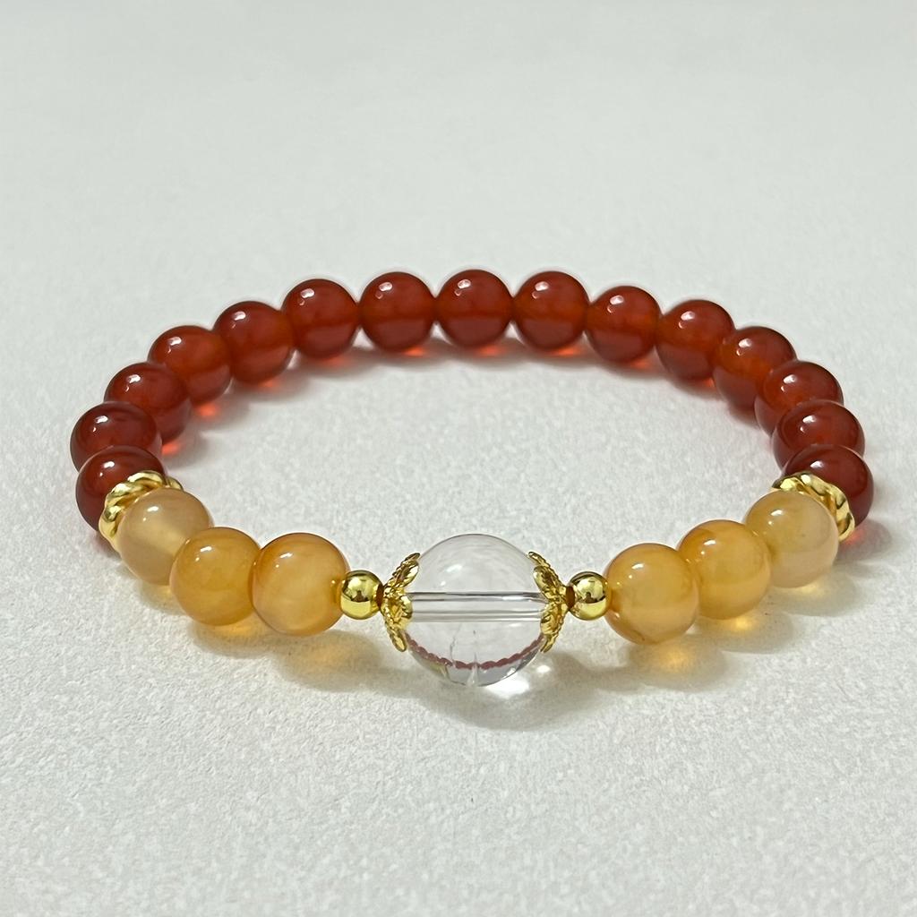8mm Agate Beaded Bracelet for Women Natural Stone Bracelets Semi-Precious Gemstones Bangle DIY Jewelry Gifts