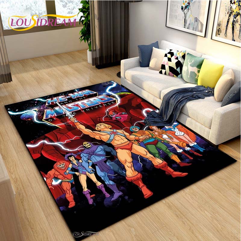 He-man masters Cartoon Carpet for Living Room Bedroom Rug Kitchen Kids Door Unslip Floor Mat Birthday gift photography props Rug
