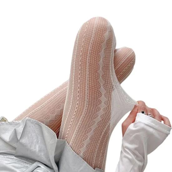 Женские колготки с ажурным узором, в сеточку, ультратонкие, прозрачные, высокоэластичные, противоскользящие, однотонные, для поездок на работу, свиданий, вечеринок, мини-юбка, подходящая