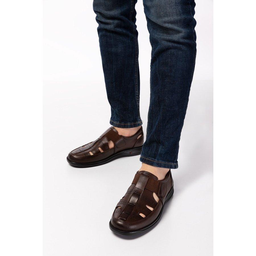 Кожаная анатомическая летняя мужская обувь