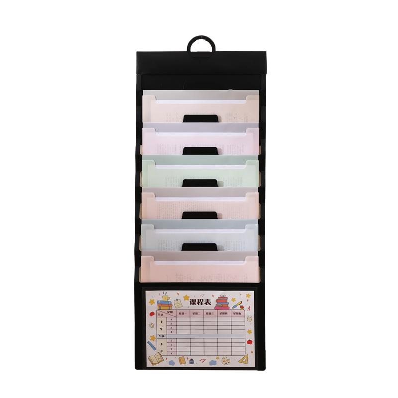 Zhanma Rainbow PP Expanding Hanging Box File Folder Colorful Wall Storage for Office & School Use