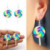 Fashion Rainbow Lollipop Candy Dangle Hook Earrings Women Jewelry Gift Party
