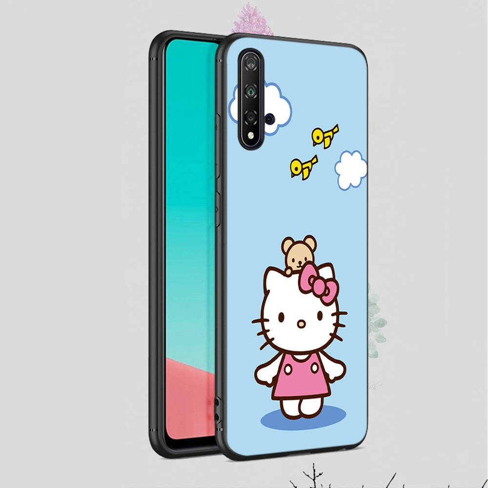 KT68 Прекрасный чехол Hello Kitty для Samsung A04 A14 A23 A34 A54 M23 M33 M52 M53 Realme 10 9 C30S C35 C55 VIVO Y02S Y21 Y33S Y51 X80 Pro Прозрачный чехол