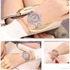 Women's Luxury Stainless Steel Quartz Watch Shiny Design Women's Dress Bracelet Watch