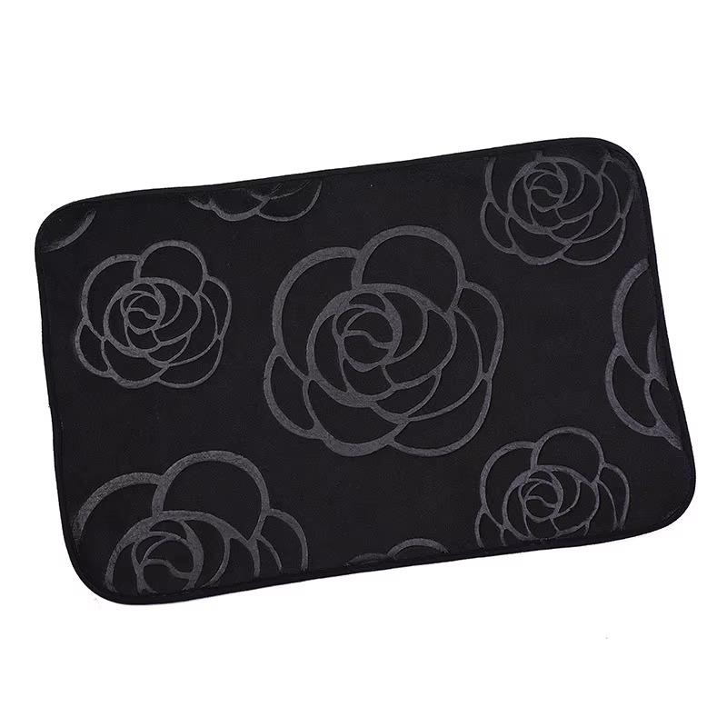 Коврик для двери 1 шт., коралловый бархатный цветок, роза, 3D, коврик для пола, нескользящий, впитывающий и устойчивый к пятнам, для ванной, туалета, входа, кухни