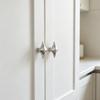 Four Point Star Cabinet Knobs Zinc Alloy Modern Minimalist Furniture Handles Gloss Silver Compact Star-Shaped Drawer Pulls