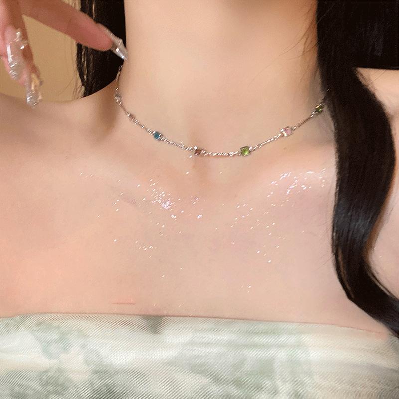 Красочная бабочка с кубическим цирконом, кулон, ожерелье, температура, роскошные женщины и девушки, циркониевая цепочка на ключицу, романтические ювелирные изделия, аксессуары, подарки