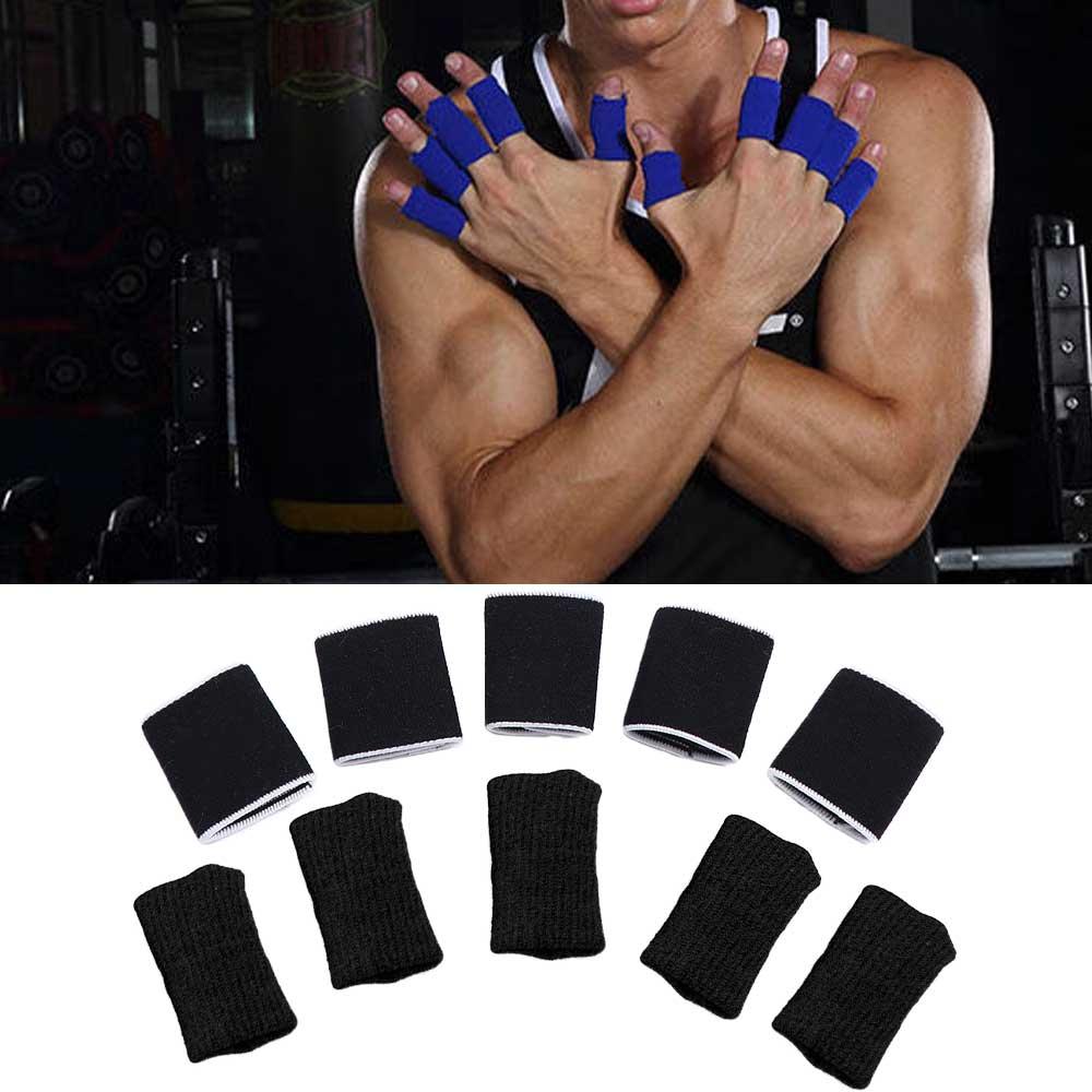 5 Pack Sports Finger Guards Basketball Volleyball Finger Protection Elastic Support Finger Guard Outdoor Sports Protective Gear
