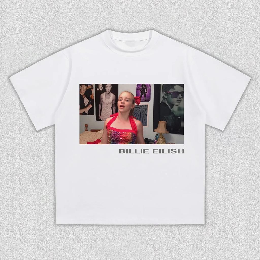 Billie Eilish Lunch 2026 Merch Album T shirt Cotton Unisex Men‘s Women's T-Shirt Y2k Casual Tour Exclusive Fans High-Quality Tee