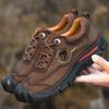 FashionOutdoor Hiking Shoes Men Genuine Leather Camping Sneakers Man Casual Shoes Luxury Brand Leisure Walking Climbing Men's Footwear