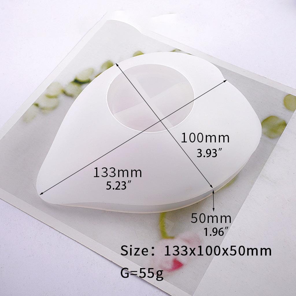 Crystal Epoxy Mould Heart Plate Tray Silicone Mold Desktop Ornaments Casting Mold Heart Shape Candy Dish Resin Mold
