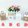 10Pcs Heart Vintage Kraft Paper Candy Gift Box Packaging Wedding Cardboard Box Cookie Bags Gift Bags Wrapping Supplies