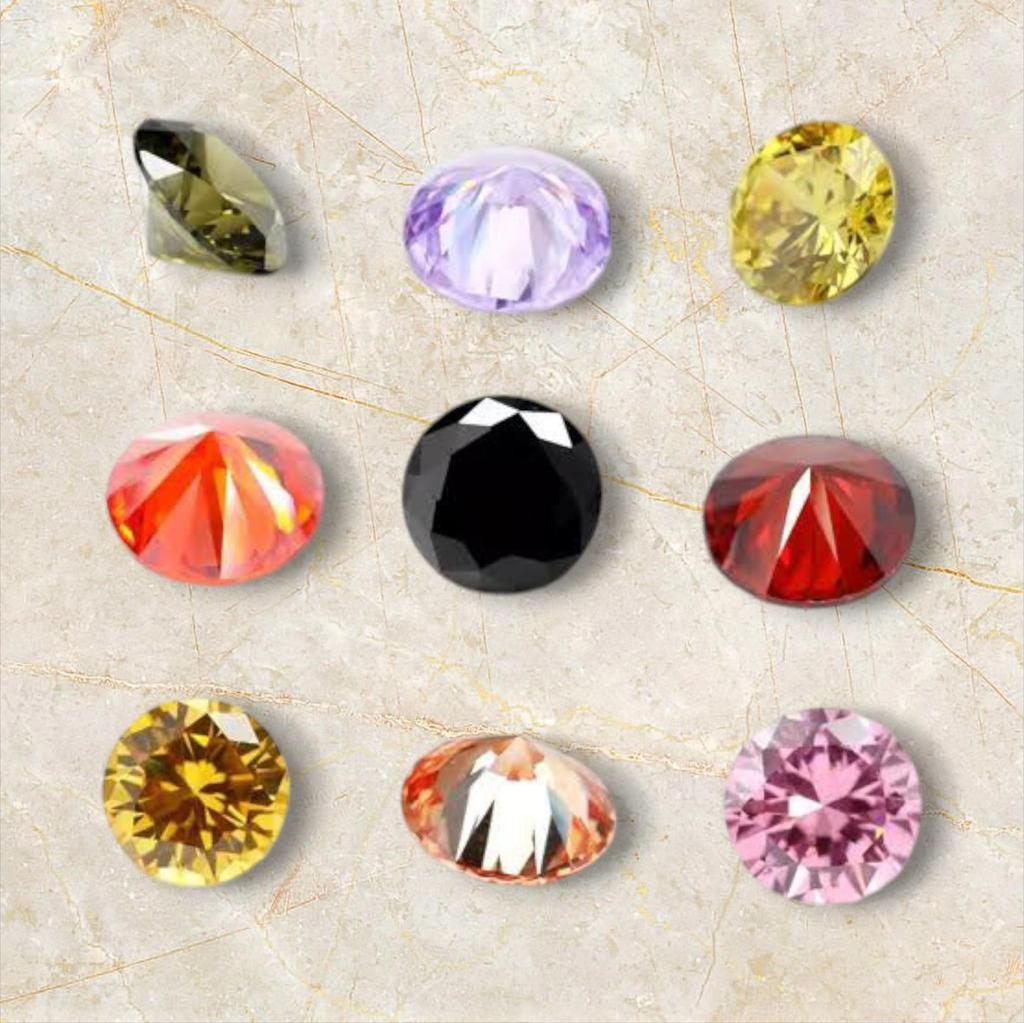 Циркон AAA+ для оправы ювелирных изделий, все цвета кубического фианита, круглая огранка, размер от 5 до 15 мм, калиброванный циркон, отличная огранка.