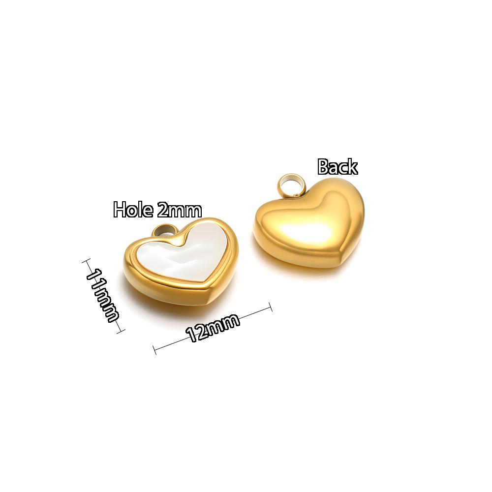 5pcs Stainless Steel Heart Shell Charms Butterfly Pendants for DIY Jewelry Supplies Women Necklace Findings Earrings Making