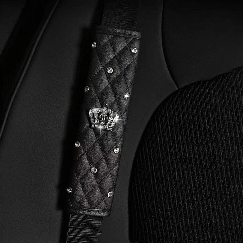 Fashion Diamond Black Pink Soft Auto Wheel Covers Cover Texture Steering Wheel Cover Car Glove