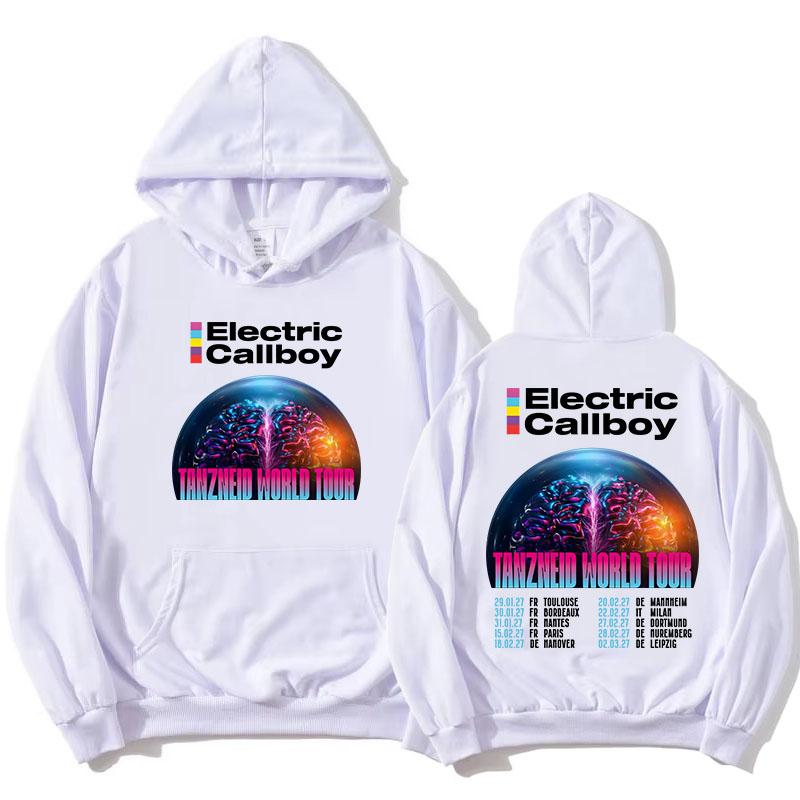 Electric Callboy Tanzneid World Tour Hoodie Men Women Long Sleeve Hooded Sweatshirt Rock Band Graphic Pocket Pullover Unisex Top
