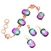 Bio-Tourmulian 14 Ct Rose Gold Plated Jewelry Bracelets &Earrings 7-8''