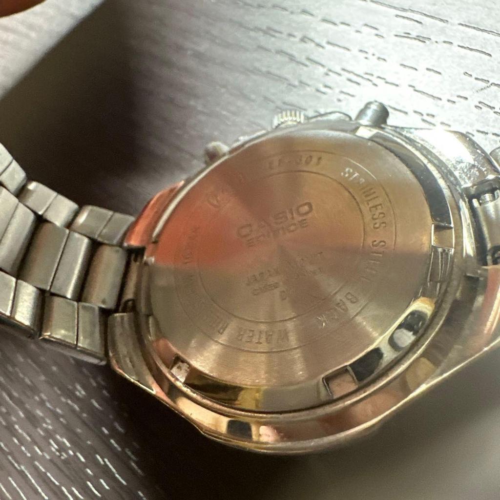 Used CASIO EDIFICE Chronograph Silver Watch