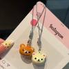 Kawaii Rilakkuma Keychain Japanese Anime Cartoon Pendant Simplicity Bag Mobile Phone Decoration Couple Accessories